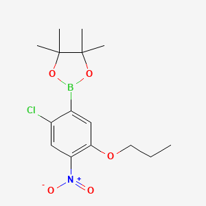 2-(2-Chloro-4-nitro-5-propoxyphenyl)-4,4,5,5-tetramethyl-1,3,2-dioxaborolane