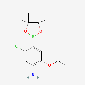 molecular formula C14H21BClNO3 B7957595 5-Chloro-2-ethoxy-4-(tetramethyl-1,3,2-dioxaborolan-2-yl)aniline 