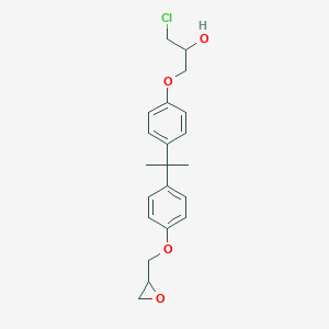 molecular formula C21H25ClO4 B079577 Bisphenol A (3-chloro-2-hydroxypropyl) glycidyl ether CAS No. 13836-48-1