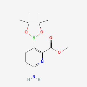molecular formula C13H19BN2O4 B7957792 Methyl 6-amino-3-(tetramethyl-1,3,2-dioxaborolan-2-yl)pyridine-2-carboxylate 