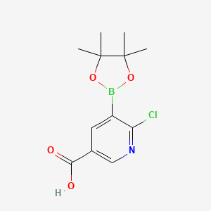 6-Chloro-5-(tetramethyl-1,3,2-dioxaborolan-2-yl)pyridine-3-carboxylic acid
