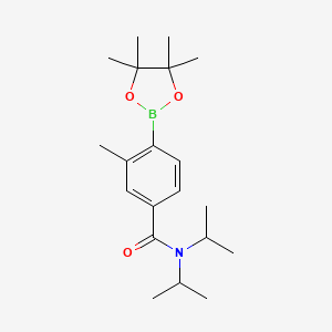 molecular formula C20H32BNO3 B7957879 3-Methyl-n,n-bis(propan-2-yl)-4-(tetramethyl-1,3,2-dioxaborolan-2-yl)benzamide 