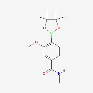 molecular formula C15H22BNO4 B7957949 3-Methoxy-n-methyl-4-(tetramethyl-1,3,2-dioxaborolan-2-yl)benzamide 