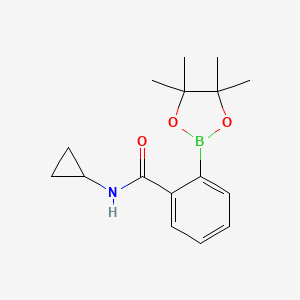 molecular formula C16H22BNO3 B7958001 N-Cyclopropyl-2-(tetramethyl-1,3,2-dioxaborolan-2-yl)benzamide 