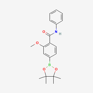 molecular formula C20H24BNO4 B7958064 2-Methoxy-n-phenyl-4-(tetramethyl-1,3,2-dioxaborolan-2-yl)benzamide 