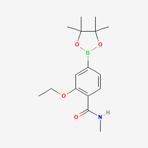 molecular formula C16H24BNO4 B7958069 2-Ethoxy-n-methyl-4-(tetramethyl-1,3,2-dioxaborolan-2-yl)benzamide 