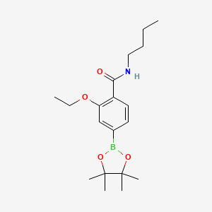 molecular formula C19H30BNO4 B7958078 N-Butyl-2-ethoxy-4-(tetramethyl-1,3,2-dioxaborolan-2-yl)benzamide 