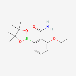 molecular formula C16H24BNO4 B7958192 2-Isopropoxy-6-(tetramethyl-1,3,2-dioxaborolan-2-yl)benzamide 
