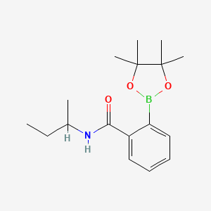 molecular formula C17H26BNO3 B7958212 N-(Butan-2-yl)-2-(tetramethyl-1,3,2-dioxaborolan-2-yl)benzamide 