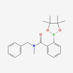 molecular formula C21H26BNO3 B7958220 N-Benzyl-n-methyl-2-(tetramethyl-1,3,2-dioxaborolan-2-yl)benzamide 