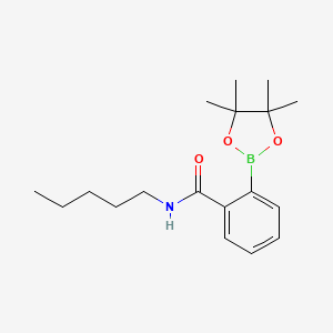 molecular formula C18H28BNO3 B7958224 N-Pentyl-2-(tetramethyl-1,3,2-dioxaborolan-2-yl)benzamide 