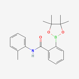 molecular formula C20H24BNO3 B7958239 N-(2-Methylphenyl)-2-(tetramethyl-1,3,2-dioxaborolan-2-yl)benzamide 