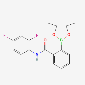 molecular formula C19H20BF2NO3 B7958251 N-(2,4-Difluorophenyl)-2-(tetramethyl-1,3,2-dioxaborolan-2-yl)benzamide 