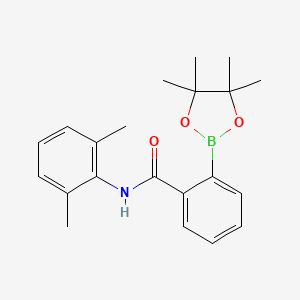 molecular formula C21H26BNO3 B7958258 N-(2,6-Dimethylphenyl)-2-(tetramethyl-1,3,2-dioxaborolan-2-yl)benzamide 