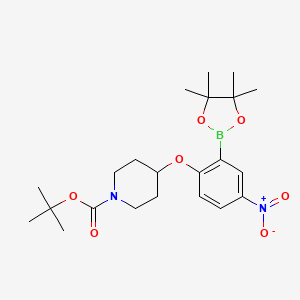 tert-Butyl 4-[4-nitro-2-(tetramethyl-1,3,2-dioxaborolan-2-yl)phenoxy]piperidine-1-carboxylate