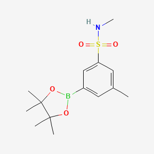 molecular formula C14H22BNO4S B7958407 N,3-Dimethyl-5-(tetramethyl-1,3,2-dioxaborolan-2-yl)benzenesulfonamide 