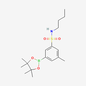 molecular formula C17H28BNO4S B7958412 N-Butyl-3-methyl-5-(tetramethyl-1,3,2-dioxaborolan-2-yl)benzenesulfonamide 