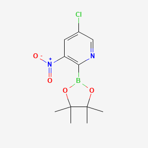 5-Chloro-3-nitro-2-(tetramethyl-1,3,2-dioxaborolan-2-yl)pyridine