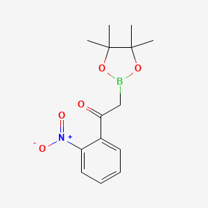 molecular formula C14H18BNO5 B7958519 1-(2-Nitrophenyl)-2-(tetramethyl-1,3,2-dioxaborolan-2-yl)ethanone 