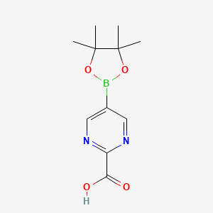 molecular formula C11H15BN2O4 B7958565 2-Carboxypyrimidine-5-boronic acid pinacol ester 