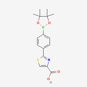 molecular formula C16H18BNO4S B7958598 2-[4-(Tetramethyl-1,3,2-dioxaborolan-2-yl)phenyl]-1,3-thiazole-4-carboxylic acid 