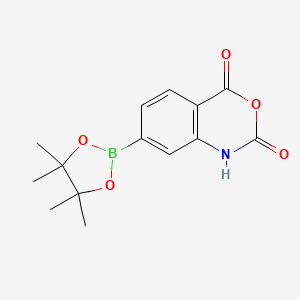 molecular formula C14H16BNO5 B7958613 7-(Tetramethyl-1,3,2-dioxaborolan-2-yl)-2,4-dihydro-1h-3,1-benzoxazine-2,4-dione 