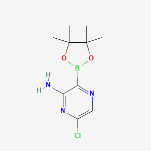 molecular formula C10H15BClN3O2 B7958733 6-Chloro-3-(tetramethyl-1,3,2-dioxaborolan-2-yl)pyrazin-2-amine 