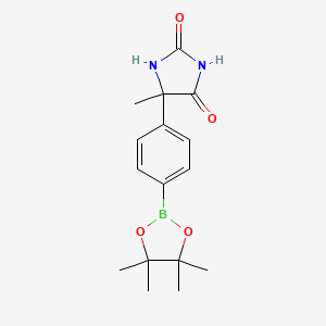 molecular formula C16H21BN2O4 B7958758 5-Methyl-5-[4-(tetramethyl-1,3,2-dioxaborolan-2-yl)phenyl]imidazolidine-2,4-dione 