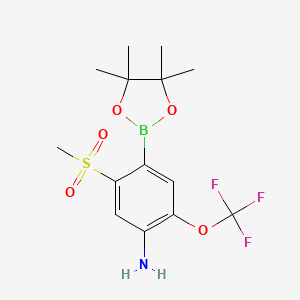 5-Methanesulfonyl-4-(tetramethyl-1,3,2-dioxaborolan-2-yl)-2-(trifluoromethoxy)aniline