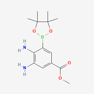 Methyl 3,4-diamino-5-(tetramethyl-1,3,2-dioxaborolan-2-yl)benzoate