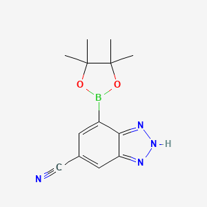 7-(Tetramethyl-1,3,2-dioxaborolan-2-yl)-1H-1,2,3-benzotriazole-5-carbonitrile
