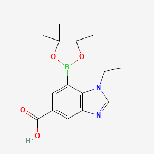 1-Ethyl-7-(tetramethyl-1,3,2-dioxaborolan-2-yl)-1,3-benzodiazole-5-carboxylic acid