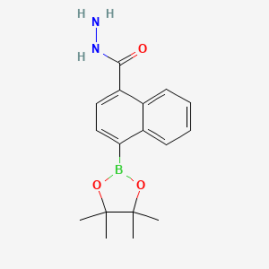 4-(Tetramethyl-1,3,2-dioxaborolan-2-yl)naphthalene-1-carbohydrazide