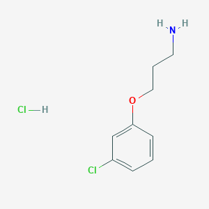 molecular formula C9H13Cl2NO B7958990 3-(3-Chlorophenoxy)propylamine hcl 