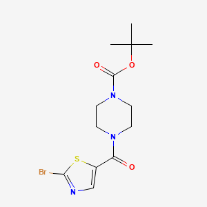 molecular formula C13H18BrN3O3S B7958994 tert-Butyl 4-(2-bromothiazole-5-carbonyl)piperazine-1-carboxylate 