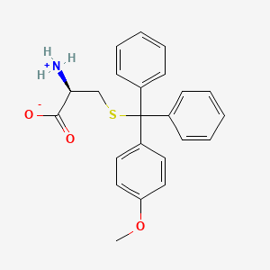 molecular formula C23H23NO3S B7959002 (2R)-2-azaniumyl-3-[(4-methoxyphenyl)-diphenylmethyl]sulfanylpropanoate 