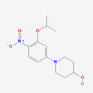 molecular formula C14H20N2O4 B7959018 1-(3-Isopropoxy-4-nitrophenyl)piperidin-4-OL 