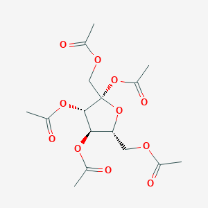 molecular formula C16H22O11 B7959042 1,2,3,4,5-Penta-O-acetyl-beta-D-fructose 