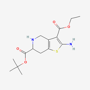 molecular formula C15H22N2O4S B7959137 Ethyl 2-amino-6-boc-4,7-dihydro-5H-thieno[3,2-C]pyridine-3-carboxylate 