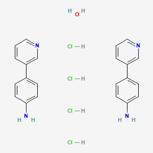 molecular formula C22H26Cl4N4O B7959189 4-(3-Pyridyl)aniline Dihydrochloride Hemihydrate 