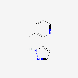 molecular formula C9H9N3 B7959281 3-Methyl-2-(2H-pyrazol-3-yl)pyridine 