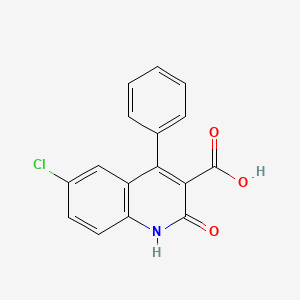 molecular formula C16H10ClNO3 B7959293 6-chloro-2-oxo-4-phenyl-1H-quinoline-3-carboxylic acid 
