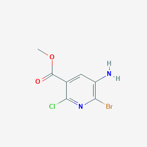molecular formula C7H6BrClN2O2 B7959296 Methyl 5-amino-6-bromo-2-chloronicotinate 