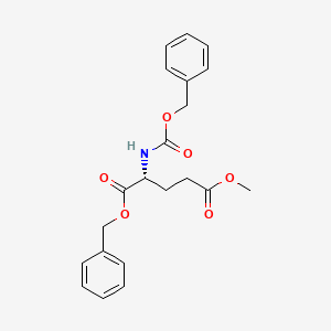 molecular formula C21H23NO6 B7959313 1-Benzyl 5-methyl (2R)-2-{[(benzyloxy)carbonyl]amino}pentanedioate 