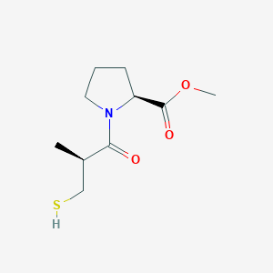 methyl (2S)-1-[(2S)-2-methyl-3-sulfanylpropanoyl]pyrrolidine-2-carboxylate