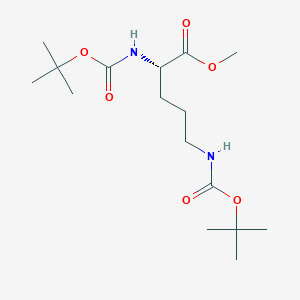 molecular formula C16H30N2O6 B7959342 methyl (2S)-2,5-bis({[(tert-butoxy)carbonyl]amino})pentanoate 