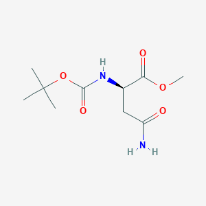 molecular formula C10H18N2O5 B7959347 methyl (2R)-4-amino-2-[(2-methylpropan-2-yl)oxycarbonylamino]-4-oxobutanoate 