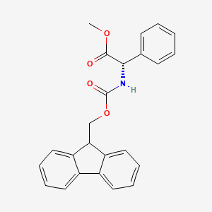 molecular formula C24H21NO4 B7959361 Methyl (2S)-2-{[(9H-fluoren-9-ylmethoxy)carbonyl]amino}-2-phenylacetate 
