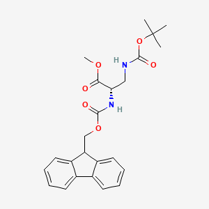 molecular formula C24H28N2O6 B7959371 L-Alanine, 3-[[(1,1-dimethylethoxy)carbonyl]amino]-n-[(9h-fluoren-9-ylmethoxy)carbonyl]-, methyl ester 
