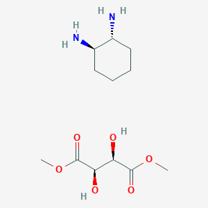 molecular formula C12H24N2O6 B7959379 (1R,2R)-cyclohexane-1,2-diamine 1,4-dimethyl (2R,3R)-2,3-dihydroxybutanedioate CAS No. 1820575-00-5